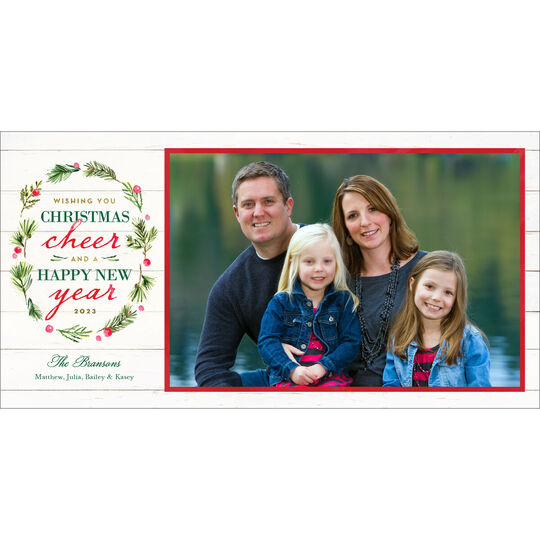 Woodland Wreath Holiday Photo Cards